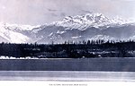  'The Olympic Mountains from Seattle'. In:  'Puget Sound and Western Washington  Cities-Towns Scenery', by Robert A. Reid, Robert A. Reid Publisher, Seattle, 1912.  P. 10. 