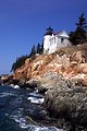  Bass Harbor Head Lighthouse from below and looking east at the shoreline. 