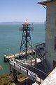  An Alcatraz guard tower overlooking the pier area. 