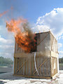 Fire research, structural collapse hazards, warning devices