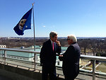 Secretary Kerry and German Foreign Minister Steinmeier Speak on the Terrace