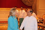 Secretary Clinton Meets With Burmese President U Thein Sein