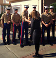 Deputy Secretary Higginbottom Greets Marine Security Guards