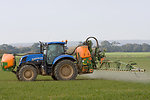 Tractor crop spraying