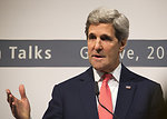 Secretary Kerry Speaks to the Media in Geneva, Switzerland