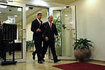 Secretary Kerry and Israeli Prime Minister Netanyahu Arrive for a Press Conference