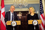 Secretary Clinton and Danish Foreign Minister Sovndal Hold a Joint Press Conference