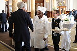 Secretary Kerry Greets Staff at Hotel Hosting Geneva II Conference