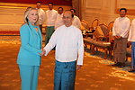 Secretary Clinton Meets With Burmese President U Thein Sein