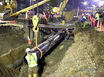 Lifting pipe - Enbridge Oil spill pipeline