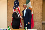 Secretary Kerry Greets Mexican Secretary of Foreign Affairs José Antonio Meade Kuribreña