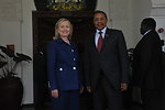 Secretary Clinton and Tanzanian President Kikwete Pose for a Photo