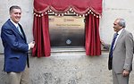 U.S. Ambassador Richard Olson and Wapda Chairman Raghib Shah unveiling the plaque