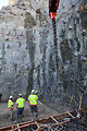 Concrete Placement at the Folsom Dam auxiliary spillway construction