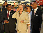 Secretary Clinton Speaks With Tanzanian Foreign Affairs Minister Membe and Ambassador Lenhardt