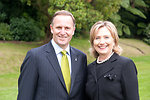 Secretary Clinton Poses for a Photo With New Zealand Prime Minister Key