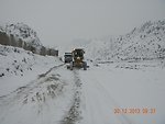 Snow removal work on the Gardez Khost road