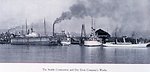  'The Seattle Construction and Dry Dock Company's Works'. In:  'Puget Sound and Western Washington  Cities-Towns Scenery', by Robert A. Reid, Robert A. Reid Publisher, Seattle, 1912.  P. 72. 