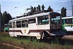 Konstal N Type (#41) based snow plough in Chorzów, Poland. Polski:  Pług odśnieżny wykonany na bazie wagonu Konstal N w Chorzowie.