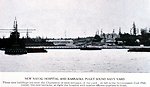  'New Naval Hospital and Barracks, Puget Sound Navy Yard'. In:  'Puget Sound and Western Washington  Cities-Towns Scenery', by Robert A. Reid, Robert A. Reid Publisher, Seattle, 1912.  P. 146. 