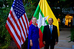 Secretary Clinton and Burmese President Thein Sein Pose for a Photo