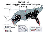 Map showing status of Aedes aegypti mosquito eradi
