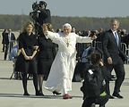 Pope arrives at Andrews