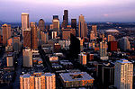 Seattle at sunset, from top of Space Needle.