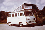 This 1974 photograph depicts a van-mounted trap us