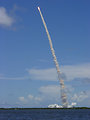 The space shuttle Discovery and its seven-member crew roar into space on July 4, 2006