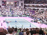 2010 Davis Cup semi-final France vs Argentina. Doubles match�: Clément-Llodra (winners, in blue) vs Schwank-Zeballos