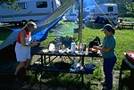 Fixing dinner at Log Gulch Campground