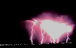  Intense cloud-to-ground lightning Caught using time-lapse photography during a night-time thunderstorm. 
