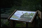 Close-up of interpretive panel near the McKensie River.