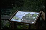 Close-up of interpretive panel near the McKensie River.