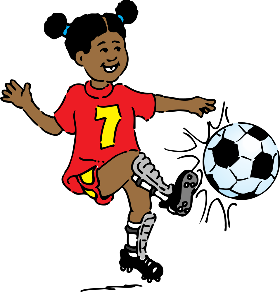 kicking a soccer ball clip art