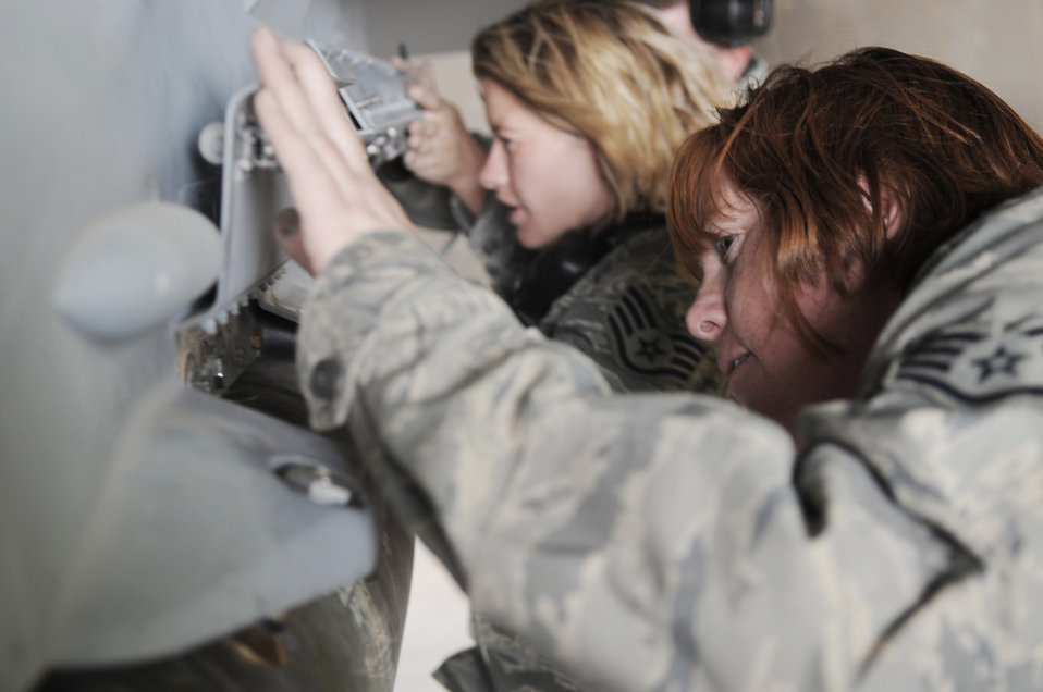 Weapons loaders arm jets for the fight