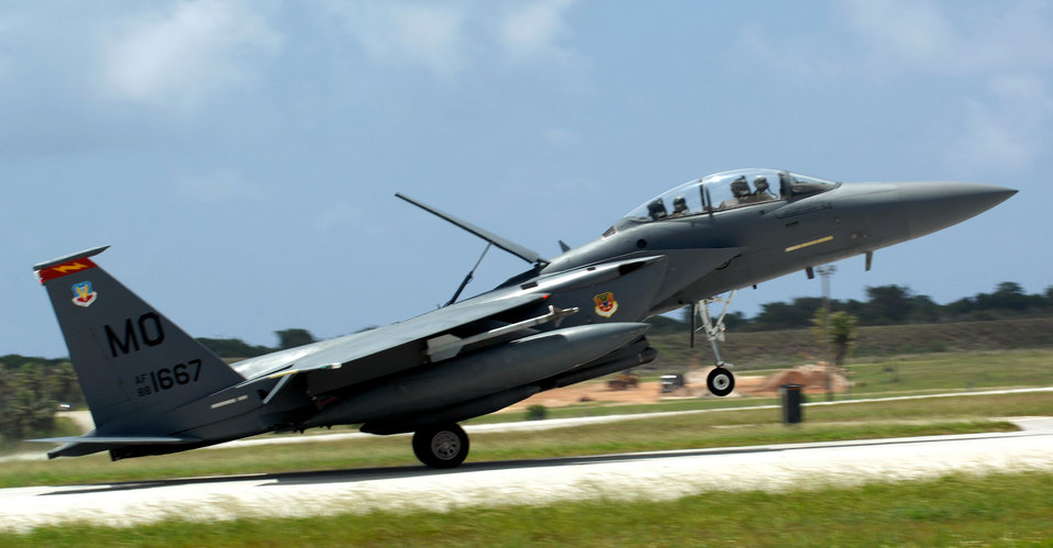 Strike Eagles roar above the Pacific