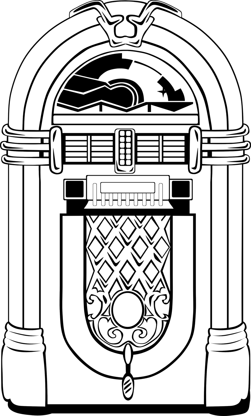 Public Domain Clip Art Image Fifties Jukebox ID 13957638013486 