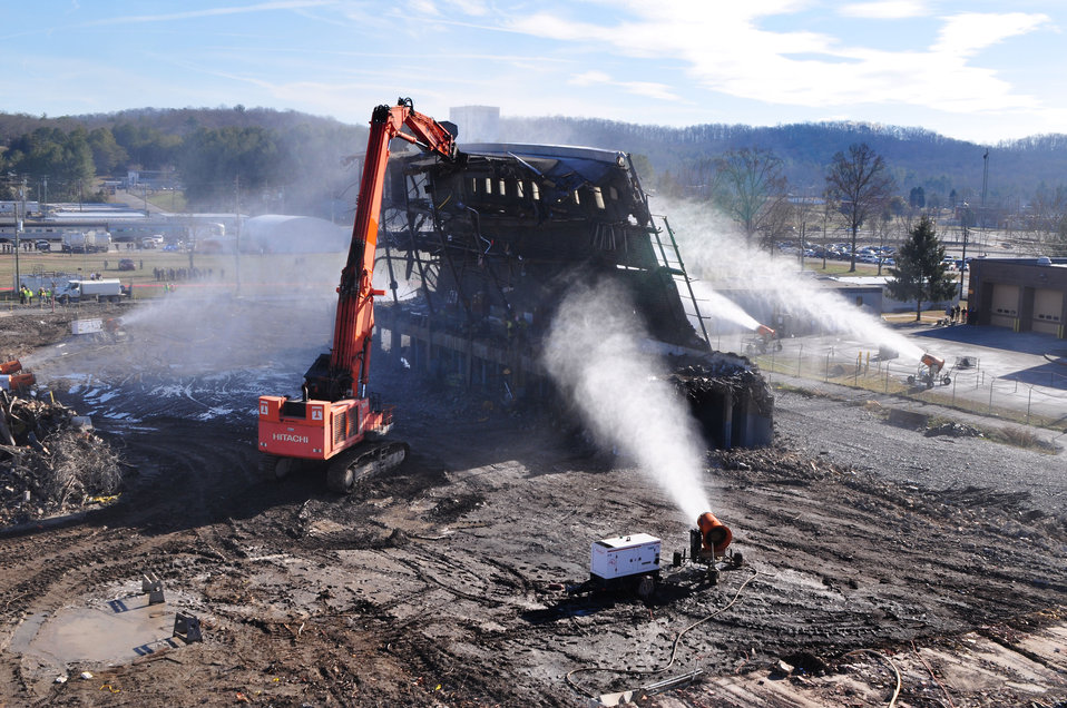 Last Part of K-25 Coming Down Oak Ridge 2013