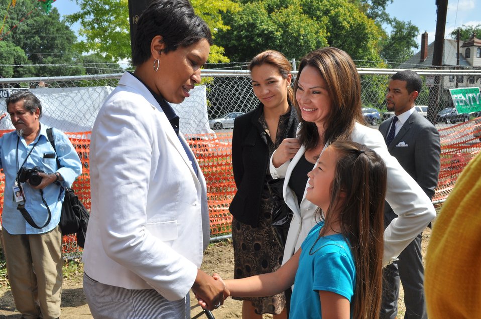 Treasurer Rios at a groundbreaking on new Vida Senior Residence funded in part by the Recovery Act, 7/27/2010