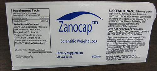 RECALLED - Zanocap Capsules