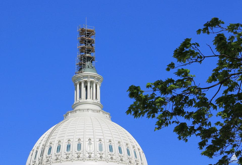 Public Domain Picture Scaffolding around the Statue of Freedom ID