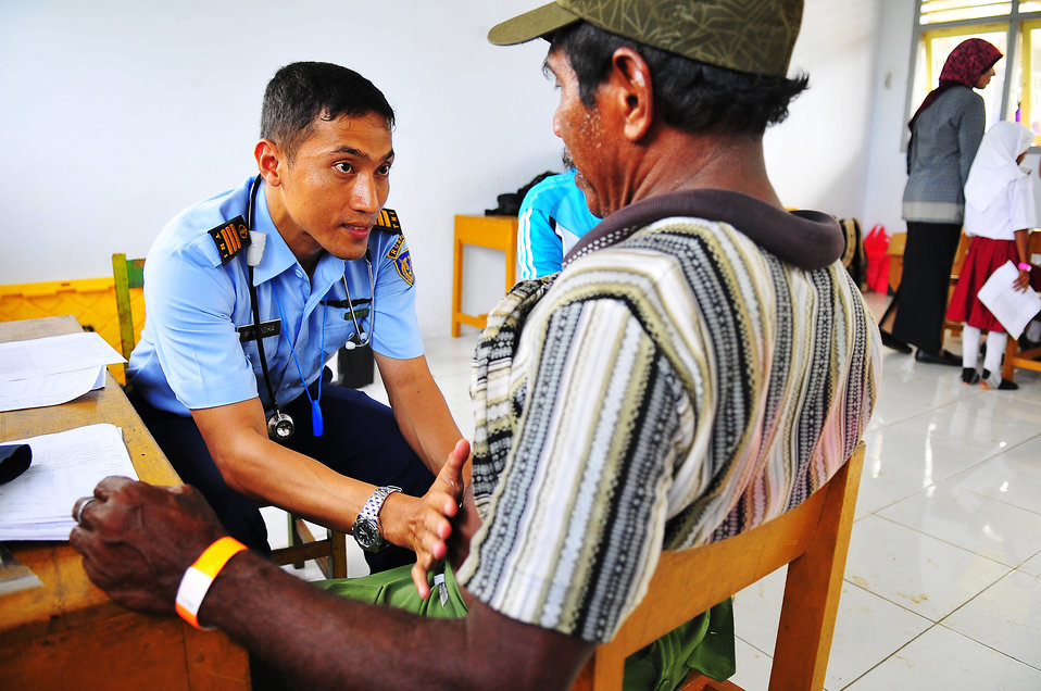 Dr. Hendra Samanta Examines a Local Indonesian Man