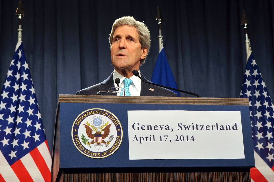 Public Domain Picture Secretary Kerry Speaks At News Conference Following Ukraine Meeting In