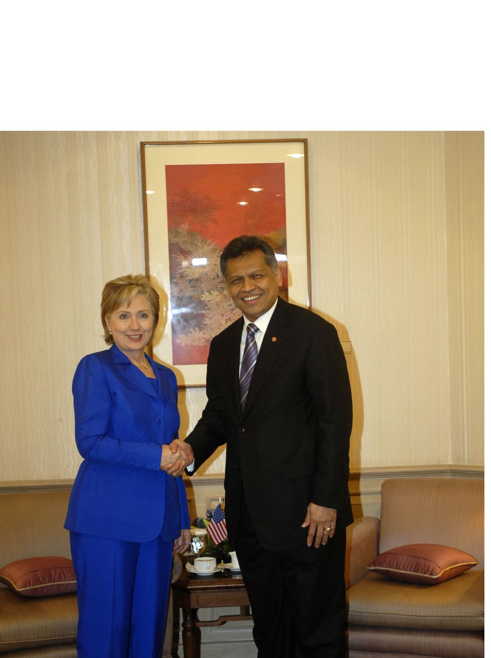 Secretary Clinton and ASEAN Secretary General Pitsuwan