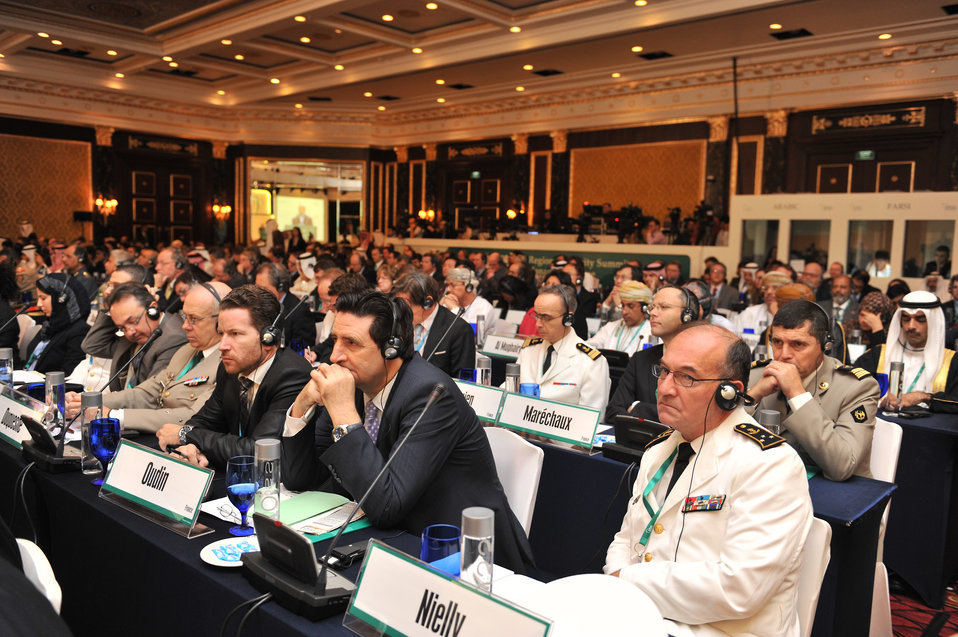 Delegates at the Seventh IISS Regional Security Summit Manama Dialogue Listen to the Speaker