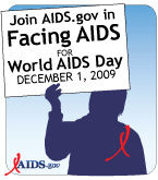 facing aids web badge white sign