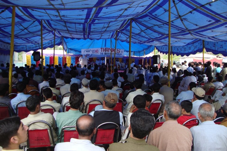Audience at groundbreaking ceremony