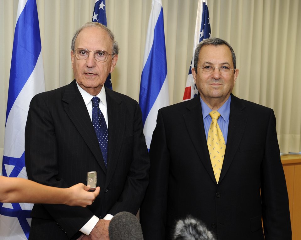 U.S. Special Envoy George Mitchell Meets With Israeli Defense Minister